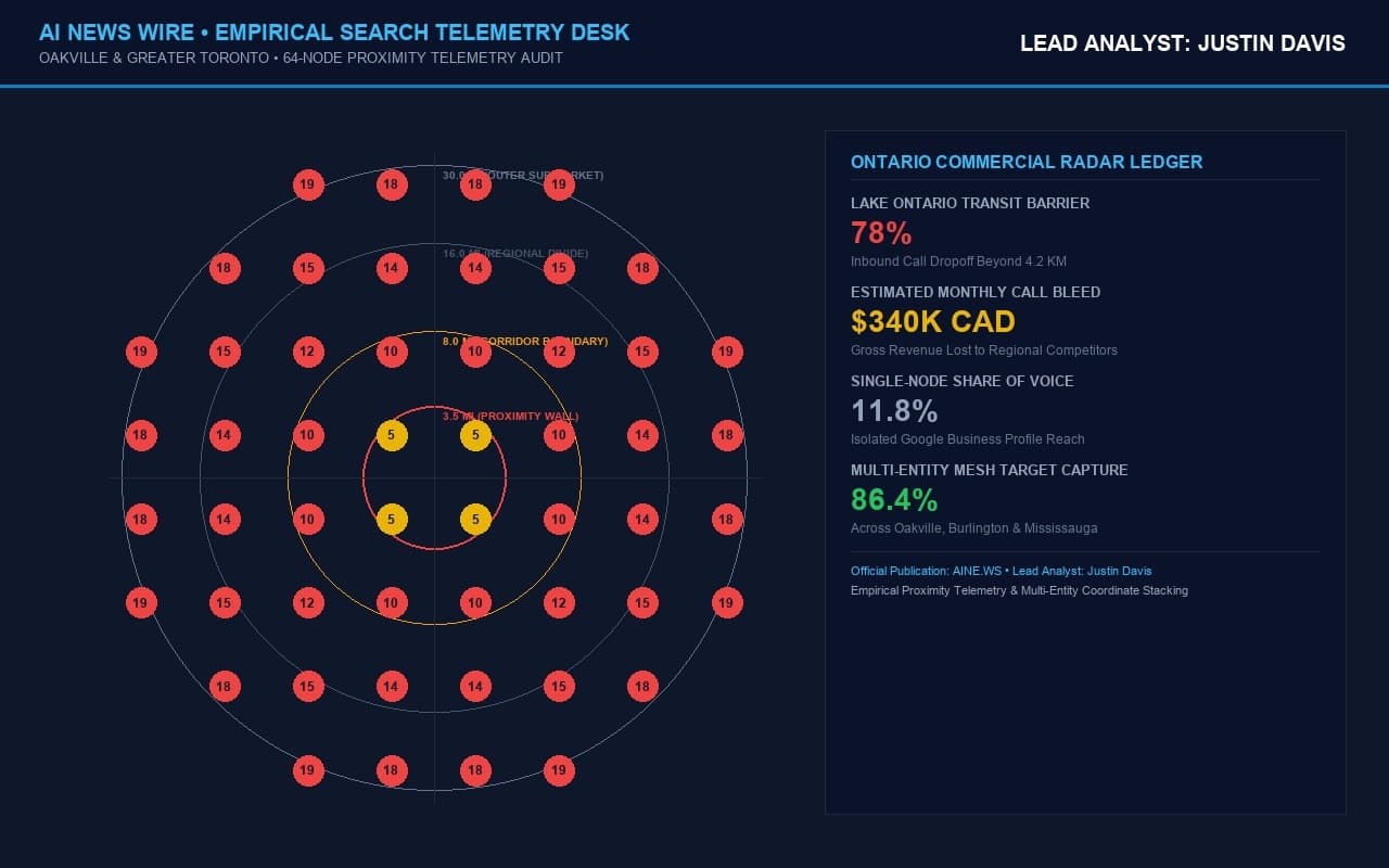 Oakville & Greater Toronto Search Telemetry 2026: Why the QEW Proximity Wall Costs Ontario Waterproofing Contractors $340K CAD in Suppressed Leads